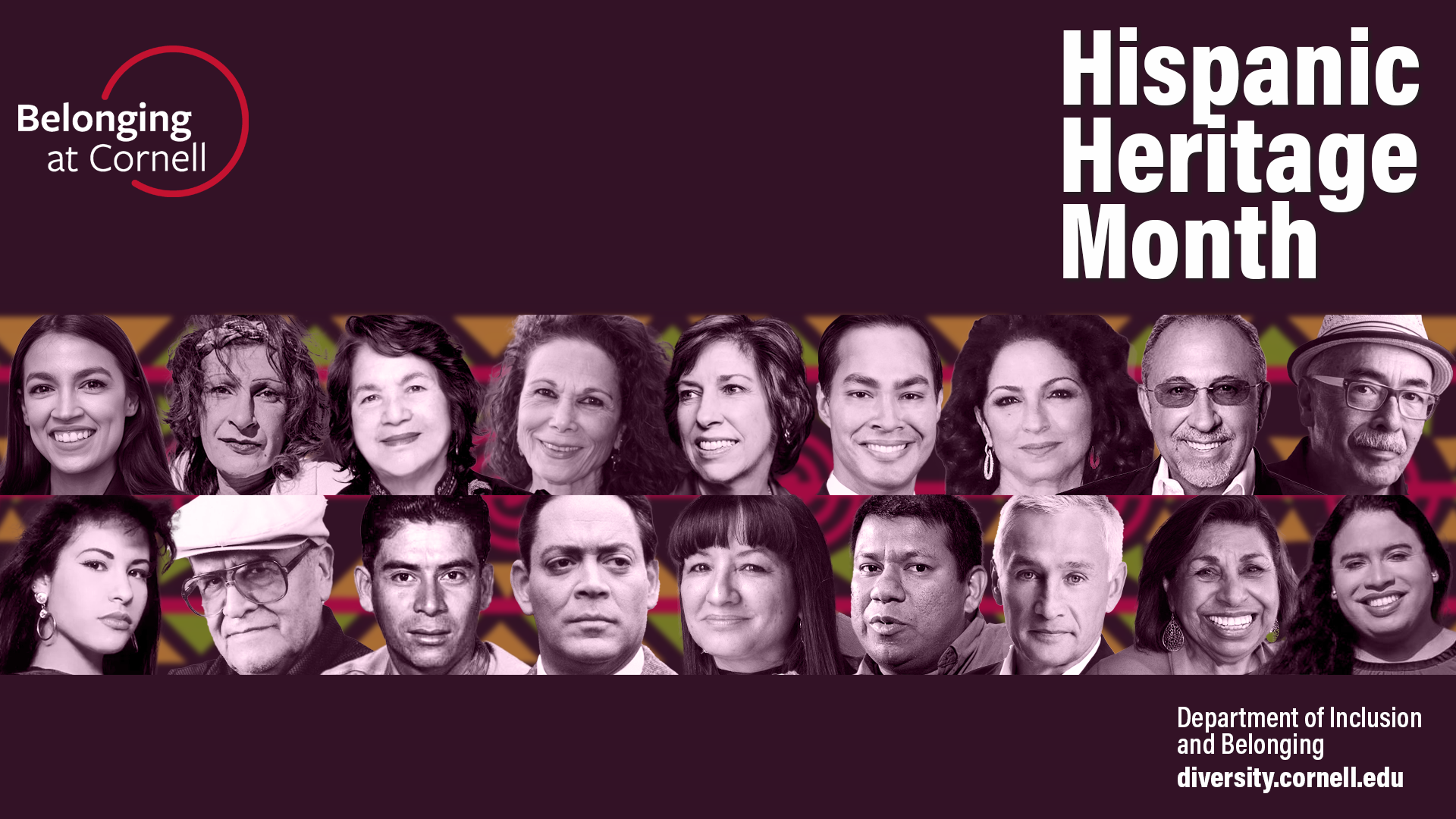 Zoom Background (historical and cultural figures) visual in honor of Hispanic Heritage Month